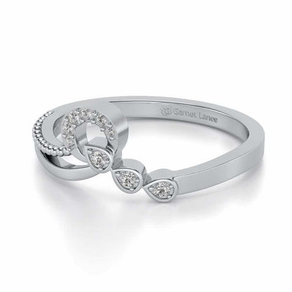 Forsythia Silver Ring - White Gold - Image 2