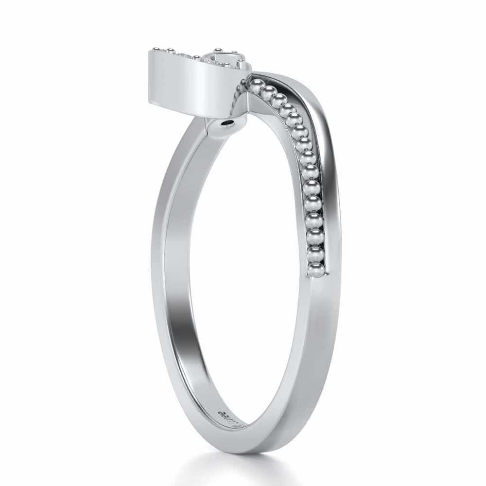 Forsythia Silver Ring - White Gold - Image 3