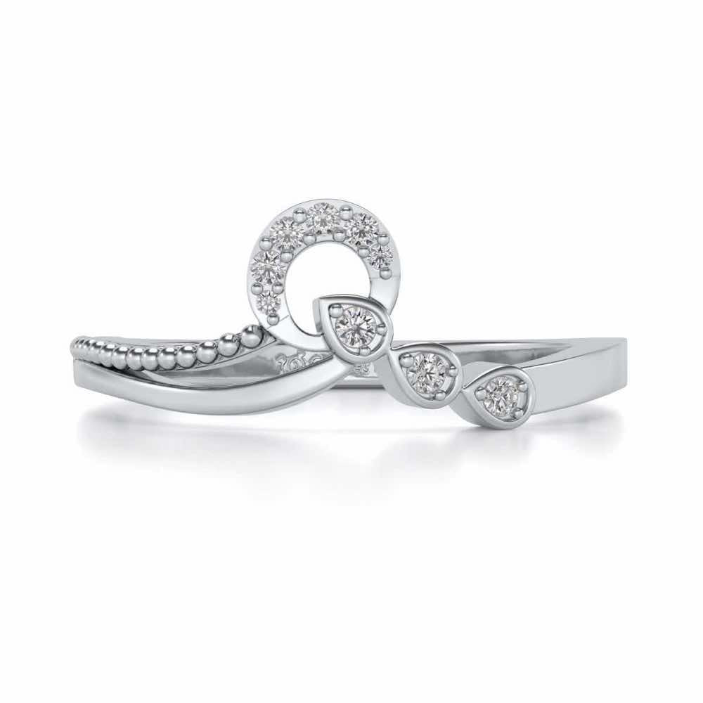Forsythia Silver Ring - White Gold - Image 4