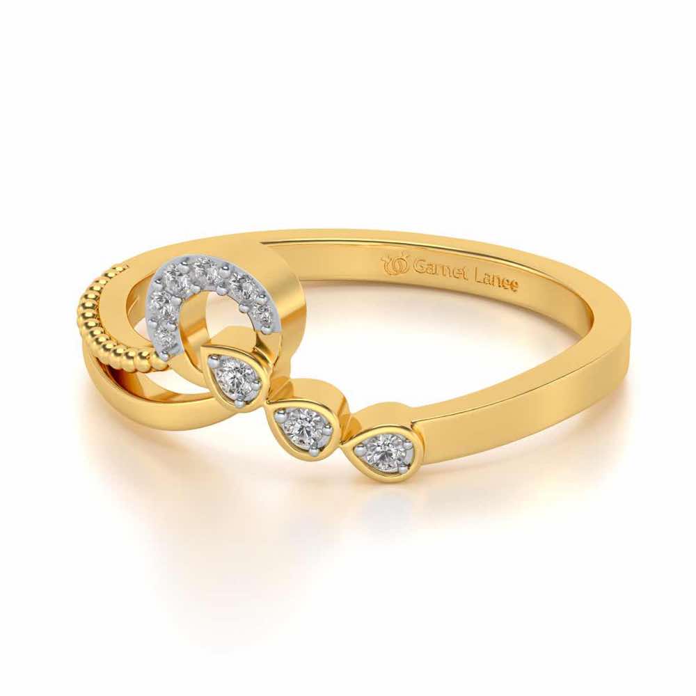 Forsythia Silver Ring - Yellow Gold - Image 2