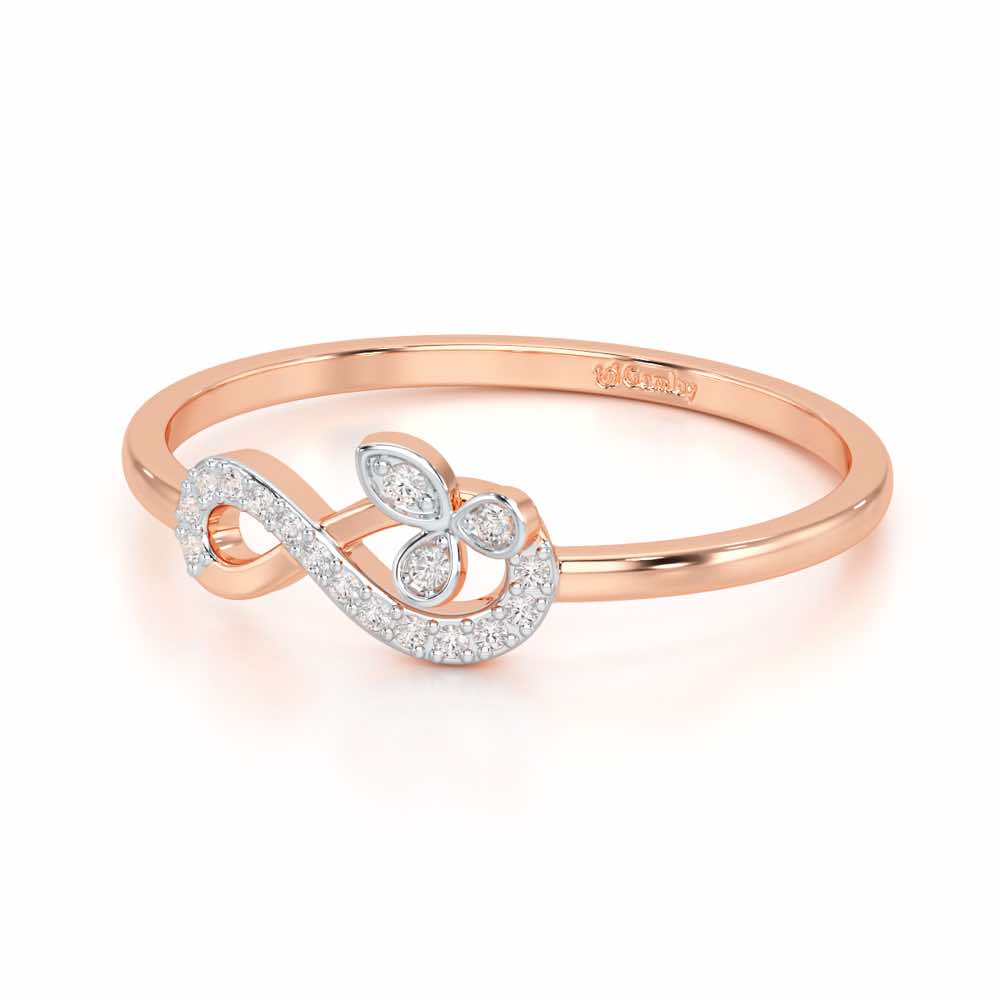 Fragrant Infinity Silver Ring - Rose Gold - Image 2