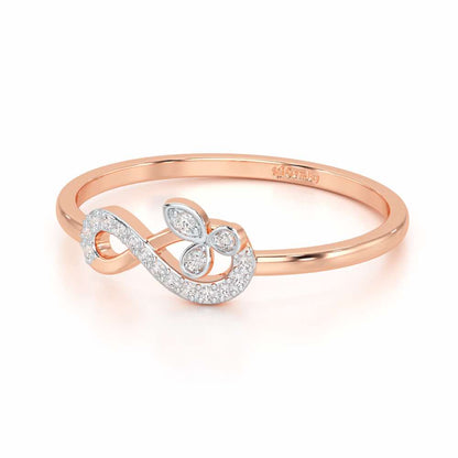Fragrant Infinity Silver Ring - Rose Gold - Image 2