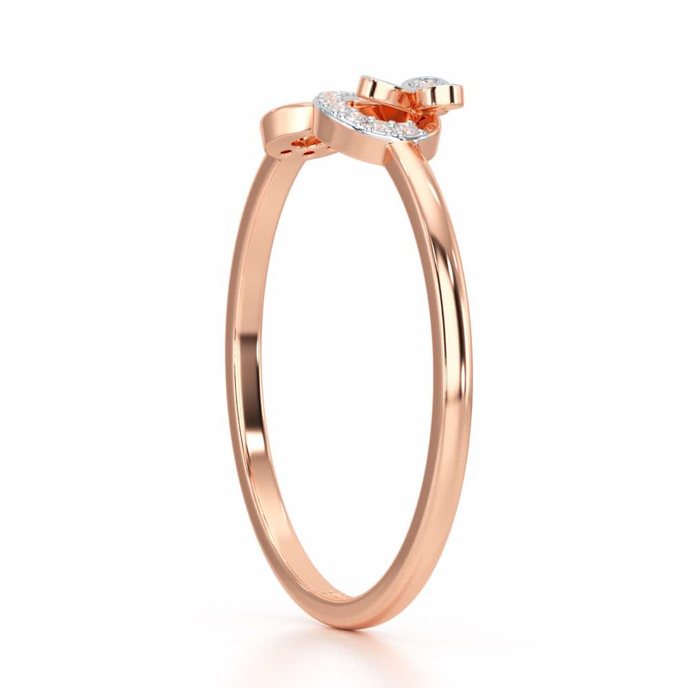 Fragrant Infinity Silver Ring - Rose Gold - Image 3