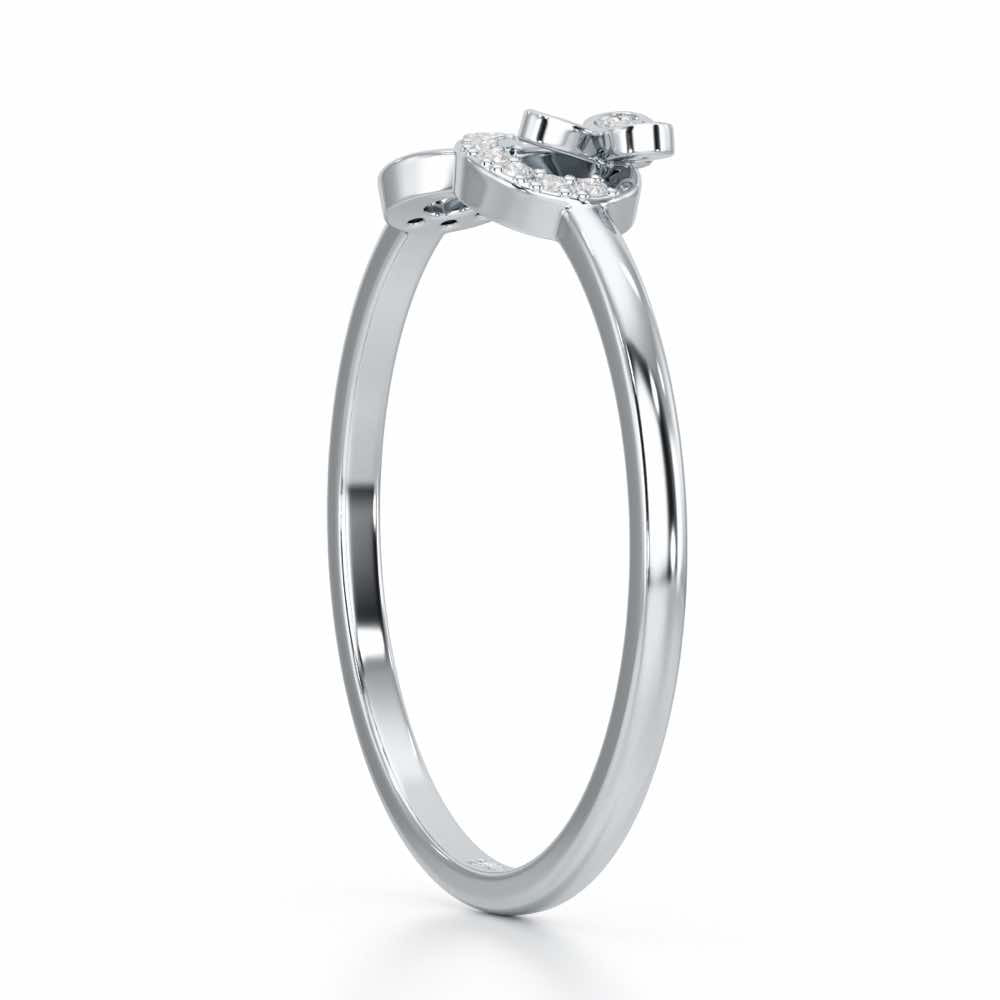 Fragrant Infinity Silver Ring - White Gold - Image 3