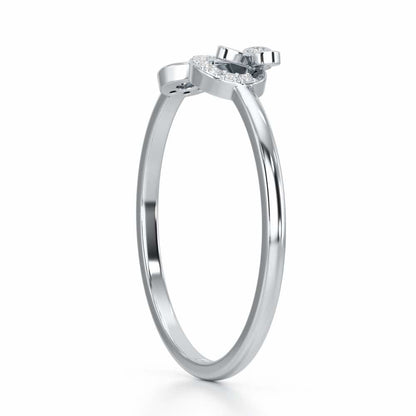 Fragrant Infinity Silver Ring - White Gold - Image 3