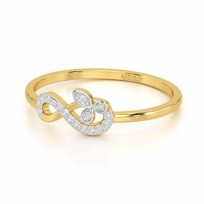 Fragrant Infinity Silver Ring - Yellow Gold - Image 2