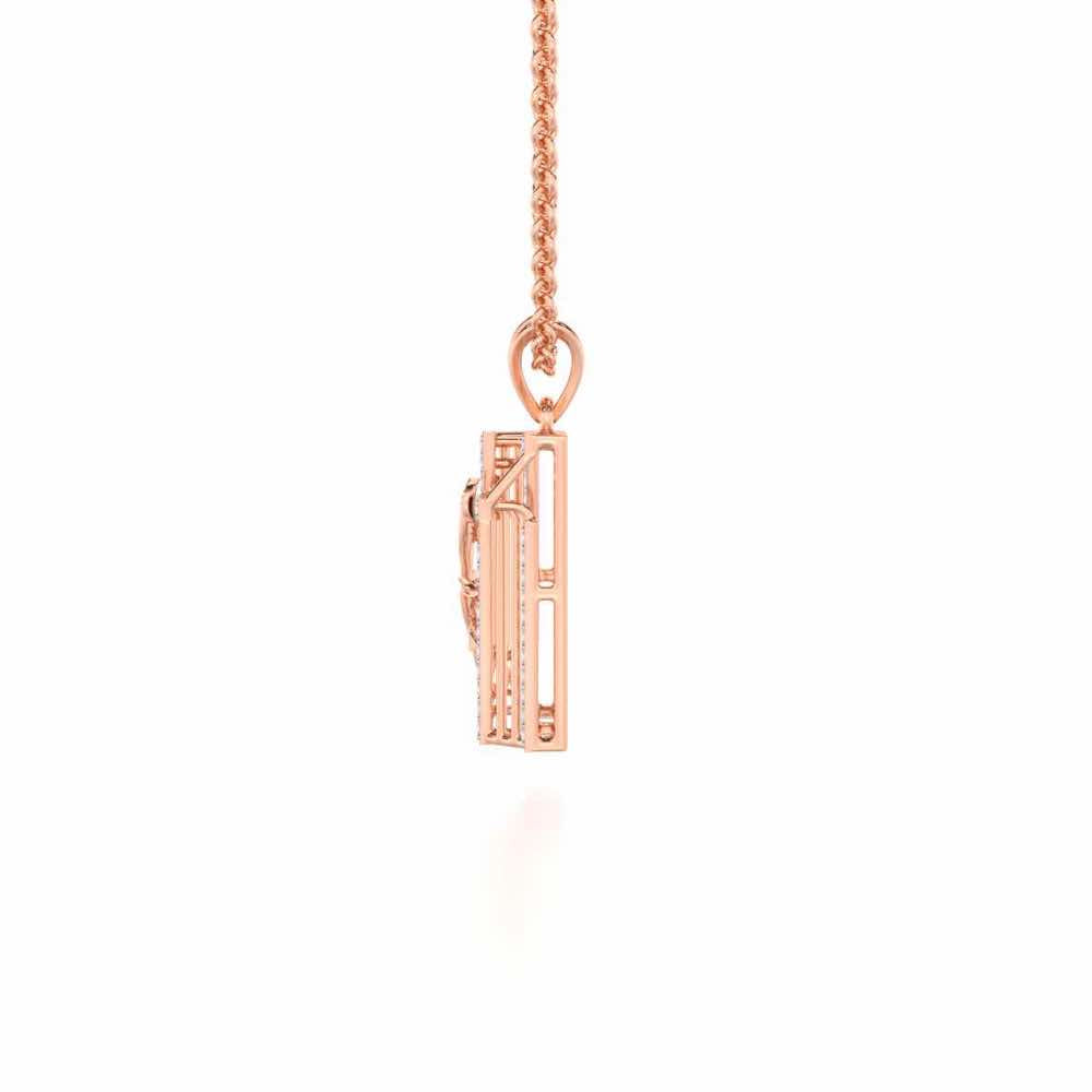 Frame Vine Silver Pendant - Rose Gold - Image 4