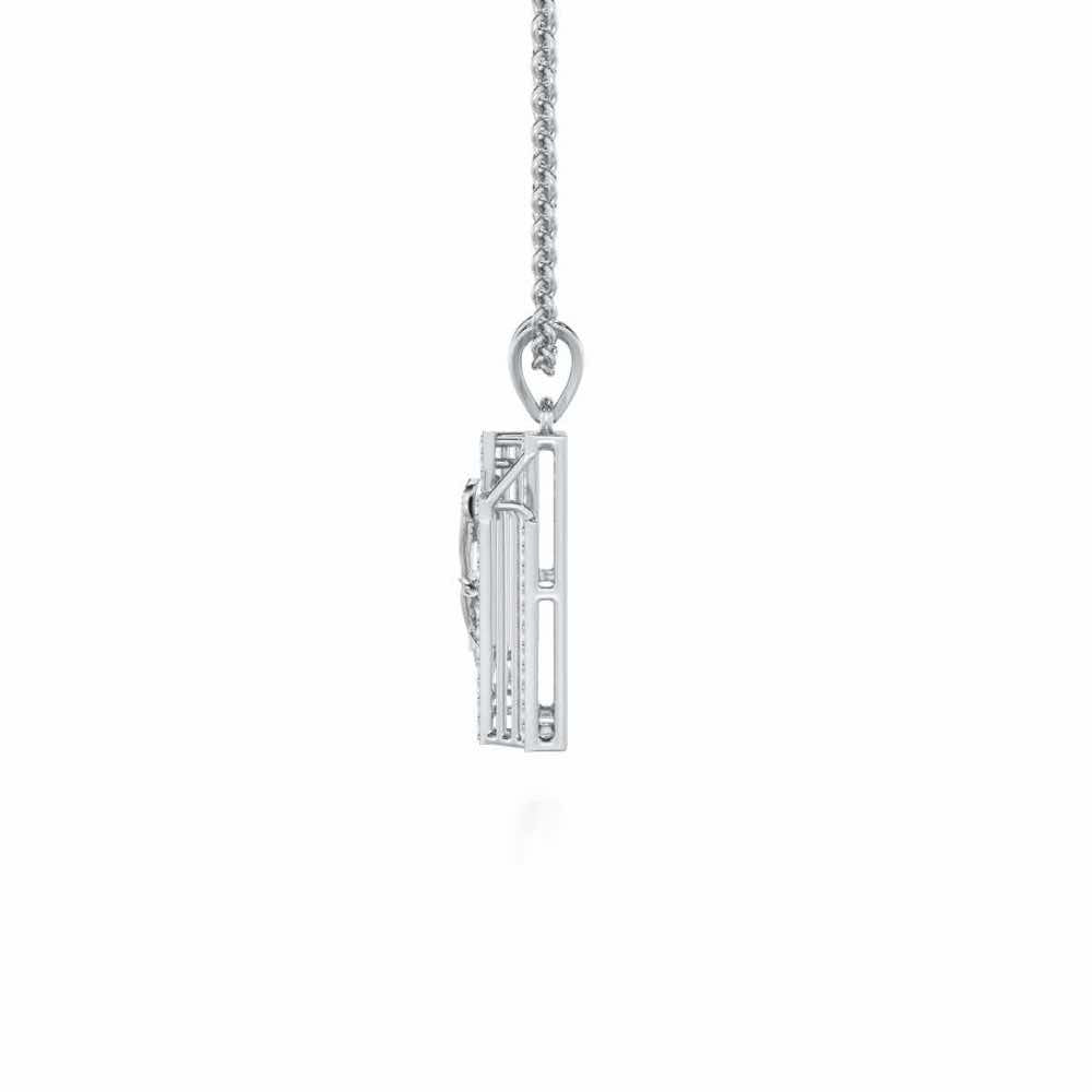 Frame Vine Silver Pendant - White Gold - Image 4