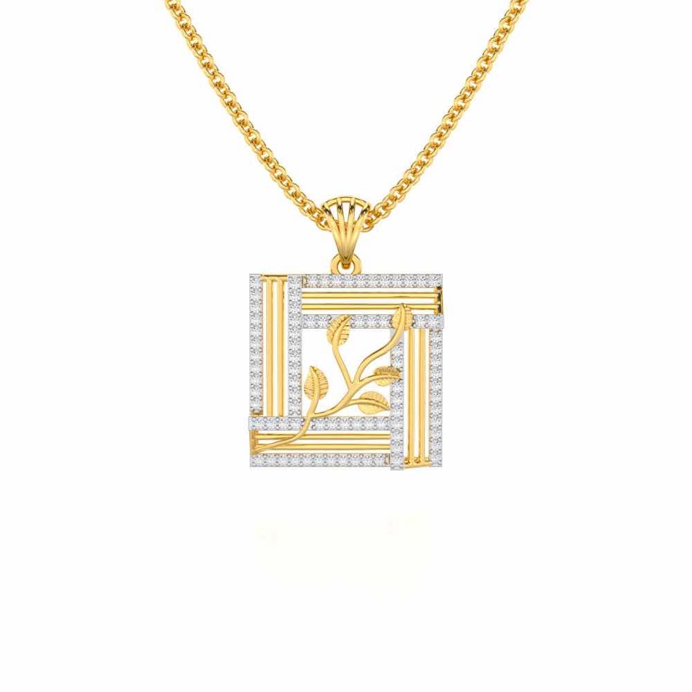 Frame Vine Silver Pendant