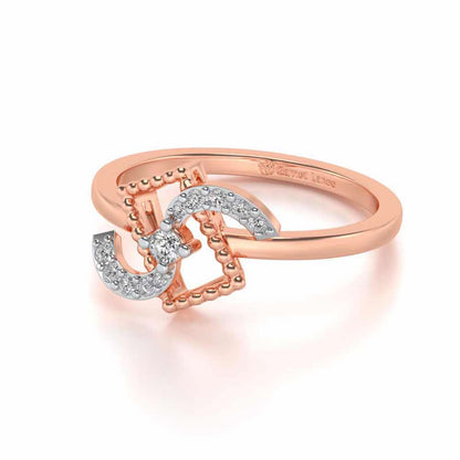 Frame Wave Silver Ring - Rose Gold - Image 2
