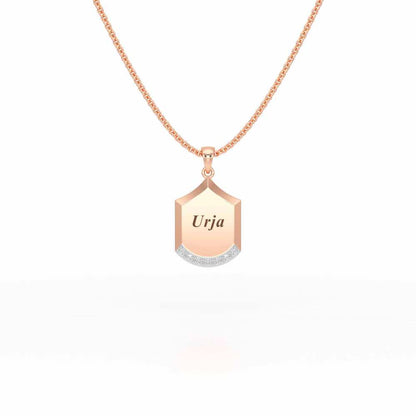 Framed You Silver Pendant - Rose Gold - Image 1
