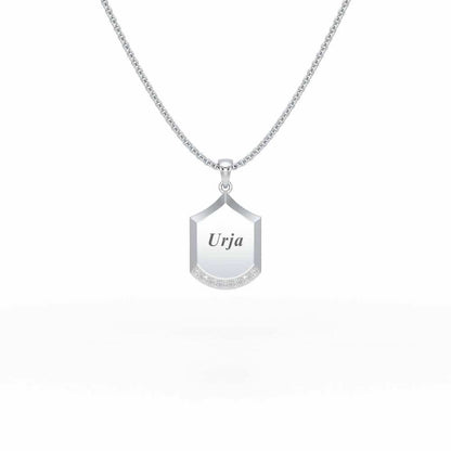 Framed You Silver Pendant - White Gold - Image 1
