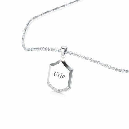 Framed You Silver Pendant - White Gold - Image 2