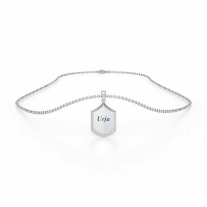 Framed You Silver Pendant - White Gold - Image 3