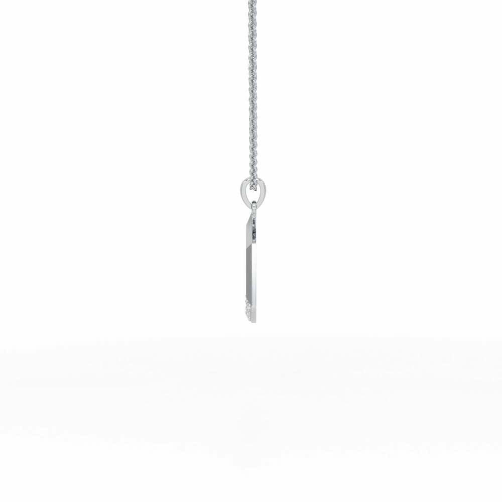 Framed You Silver Pendant - White Gold - Image 4