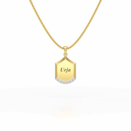 Framed You Silver Pendant - Yellow Gold - Image 1