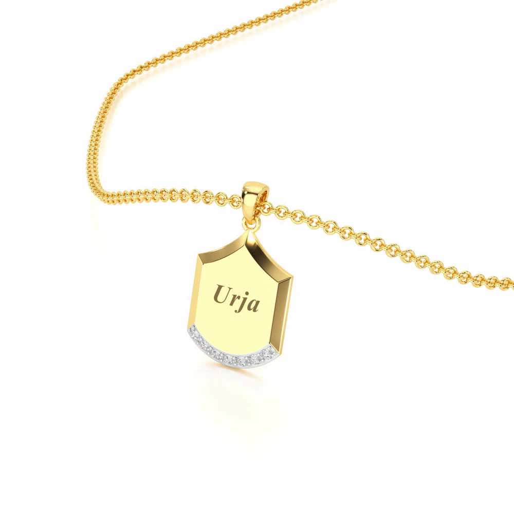 Framed You Silver Pendant - Yellow Gold - Image 2