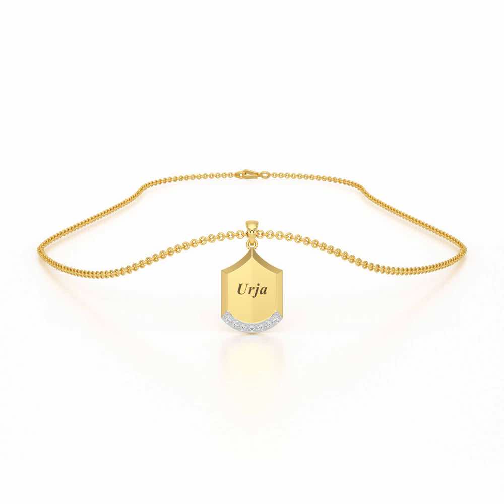 Framed You Silver Pendant - Yellow Gold - Image 3