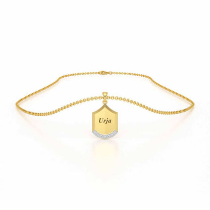 Framed You Silver Pendant - Yellow Gold - Image 3