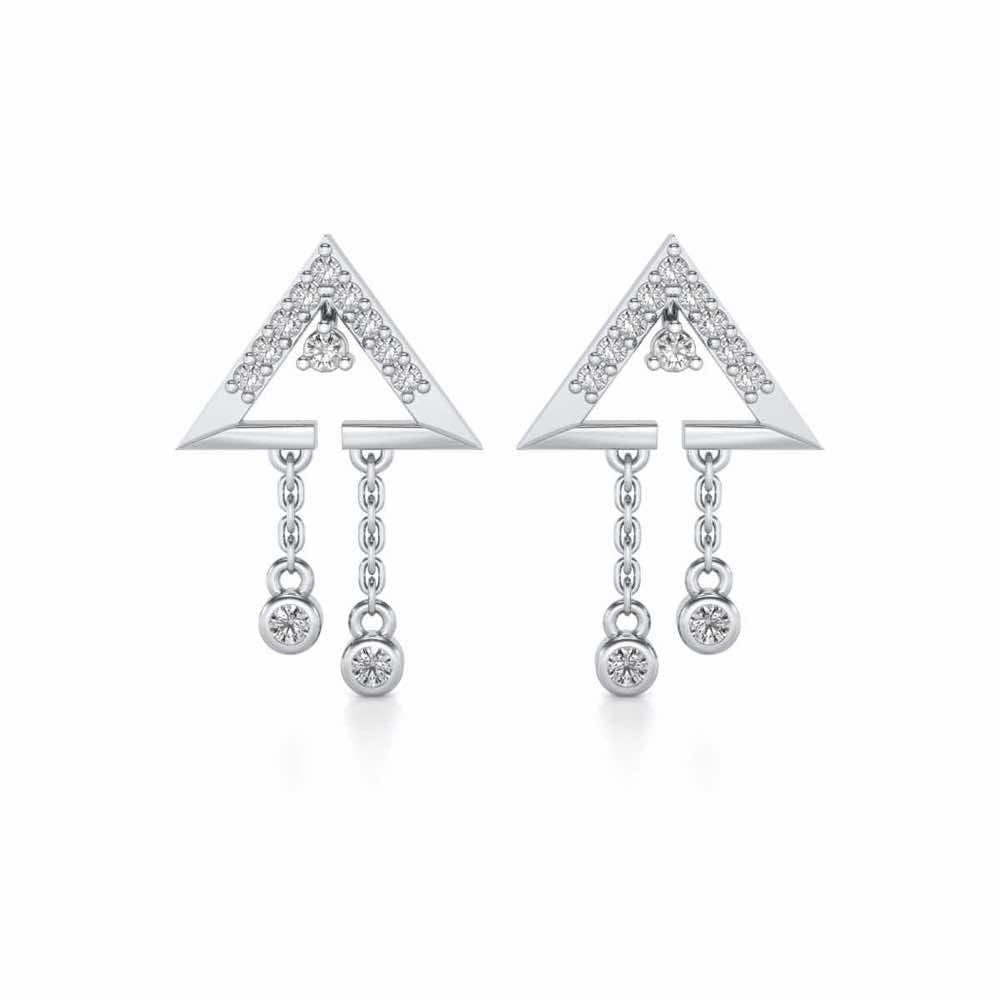Fresh Sheen Silver Earrings - White Gold - Image 1