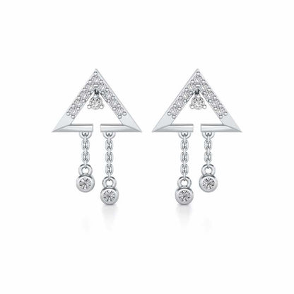 Fresh Sheen Silver Earrings - White Gold - Image 1