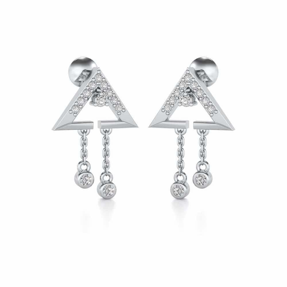 Fresh Sheen Silver Earrings - White Gold - Image 2