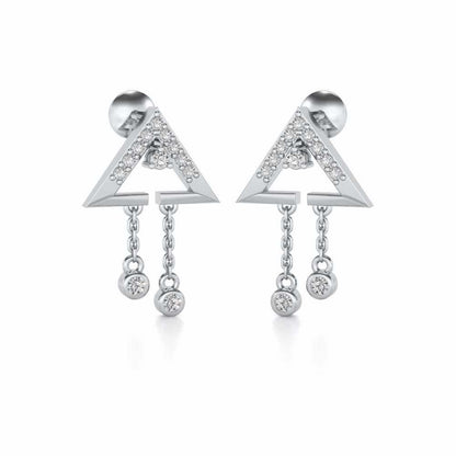 Fresh Sheen Silver Earrings - White Gold - Image 2