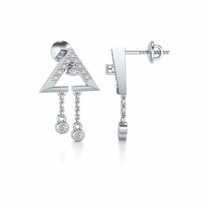 Fresh Sheen Silver Earrings - White Gold - Image 4