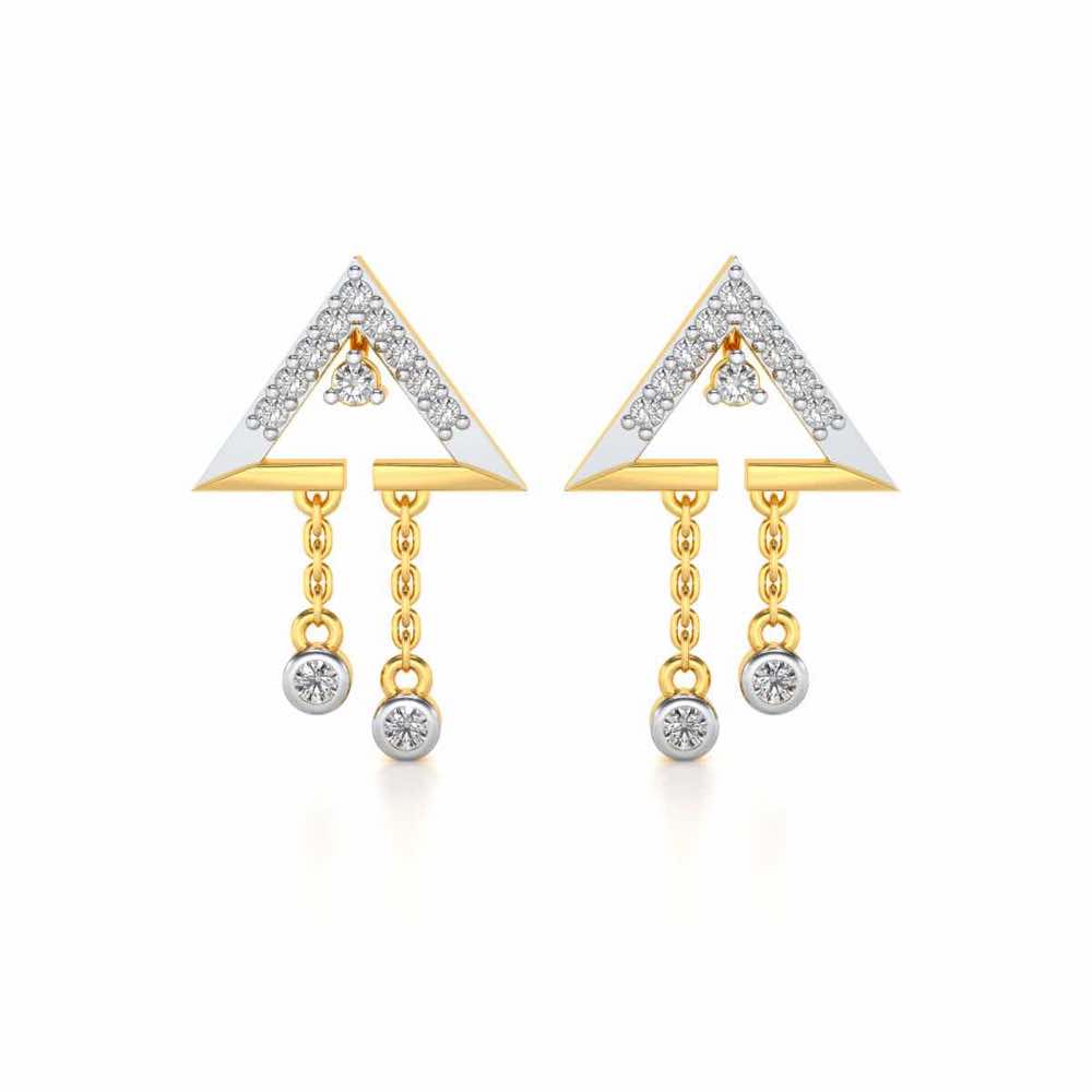 Fresh Sheen Silver Earrings - Yellow Gold - Image 1