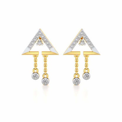Fresh Sheen Silver Earrings - Yellow Gold - Image 1