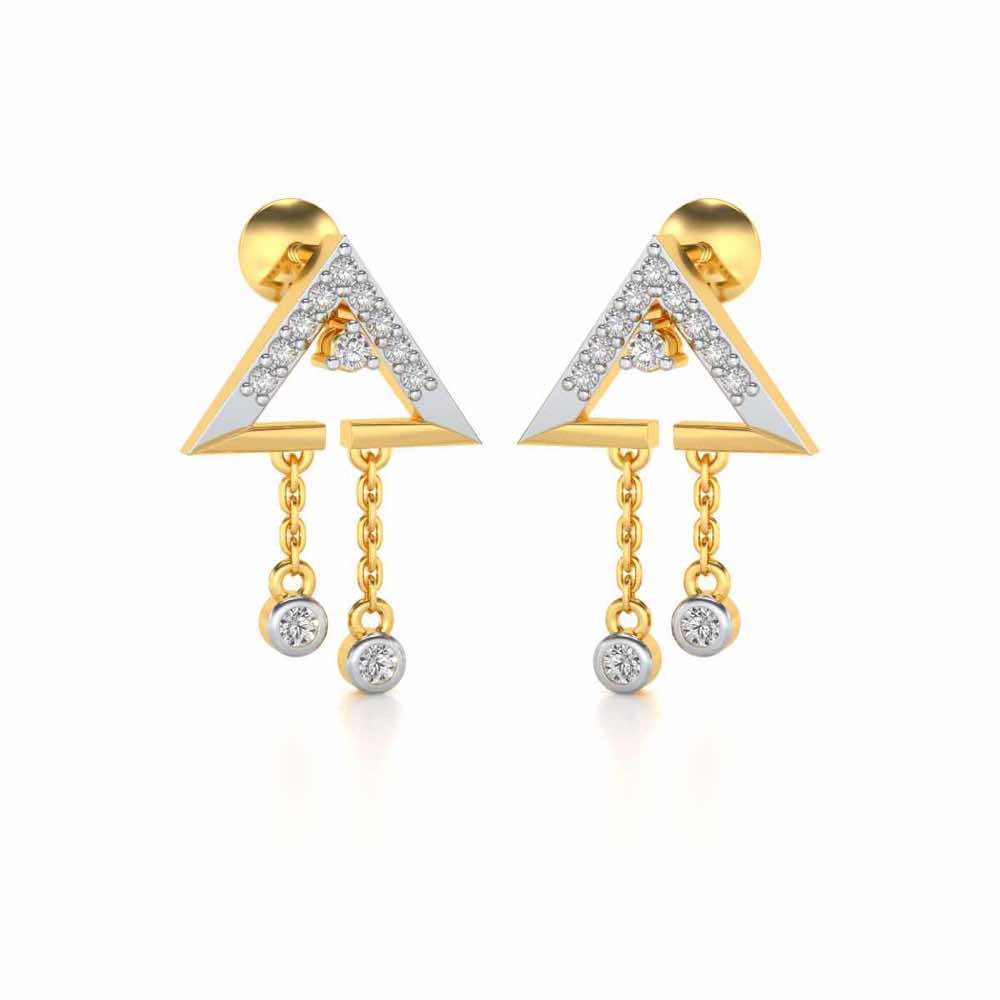 Fresh Sheen Silver Earrings - Yellow Gold - Image 2