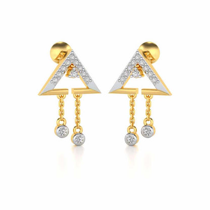 Fresh Sheen Silver Earrings - Yellow Gold - Image 2