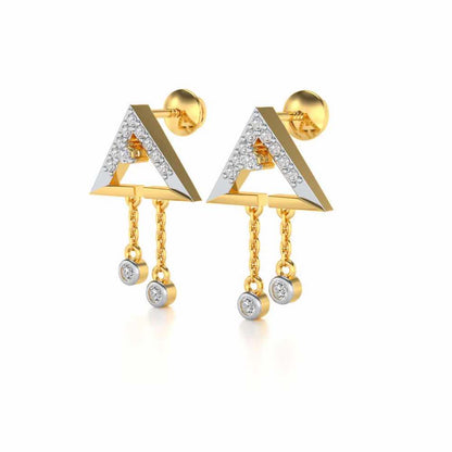 Fresh Sheen Silver Earrings - Yellow Gold - Image 3