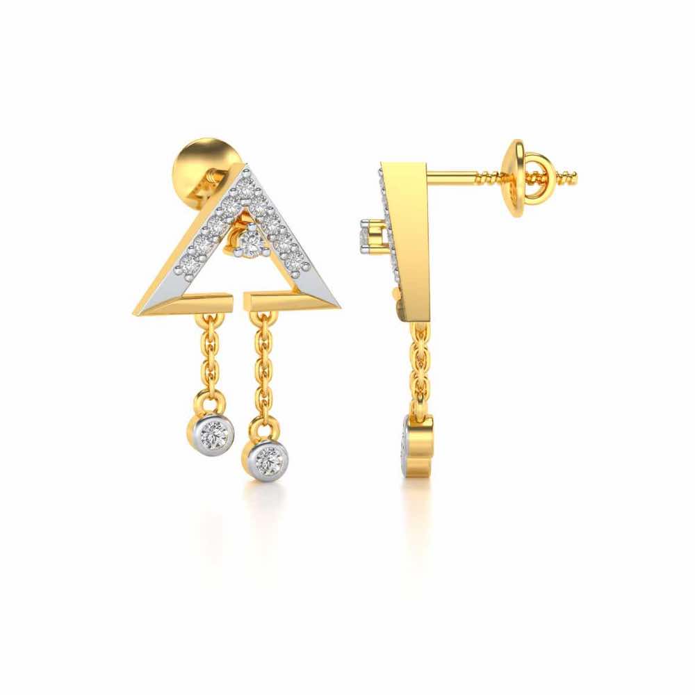 Fresh Sheen Silver Earrings - Yellow Gold - Image 4
