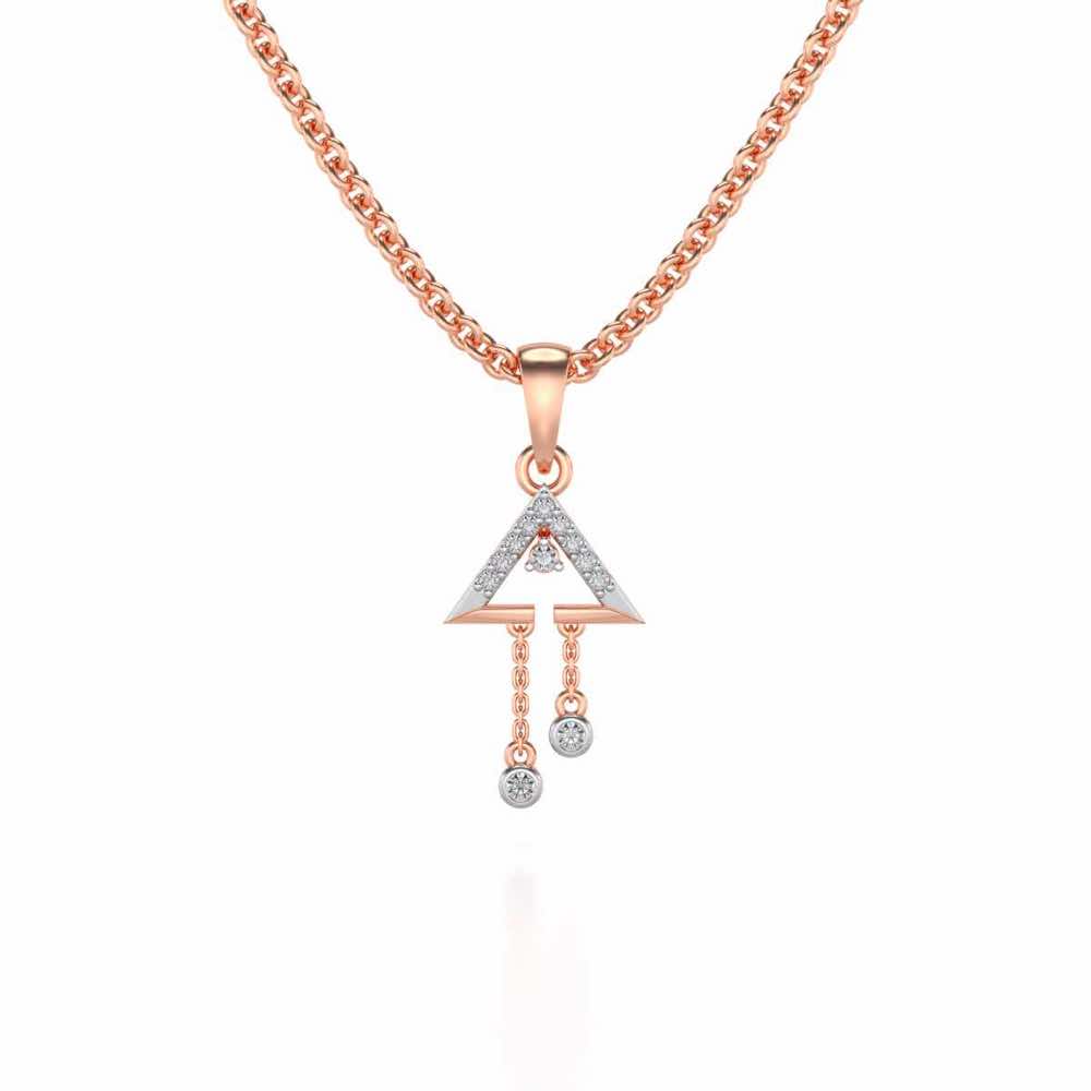 Fresh Sheen Silver Pendant - Rose Gold - Image 1
