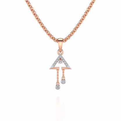 Fresh Sheen Silver Pendant - Rose Gold - Image 1