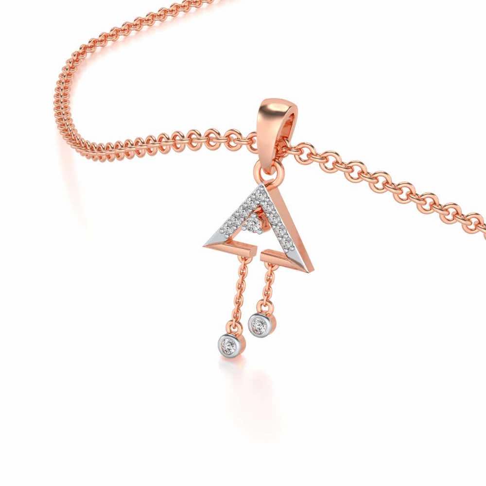 Fresh Sheen Silver Pendant - Rose Gold - Image 2