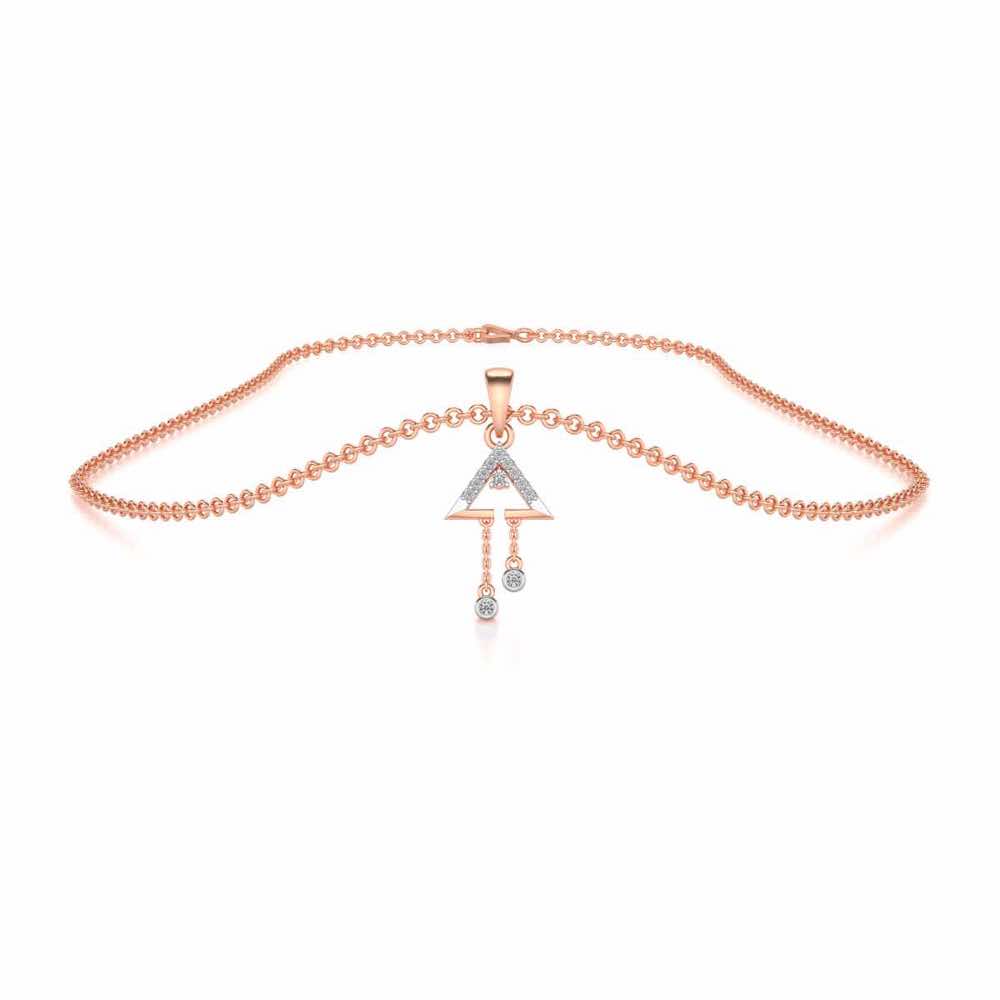 Fresh Sheen Silver Pendant - Rose Gold - Image 3