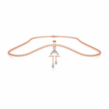Fresh Sheen Silver Pendant - Rose Gold - Image 3