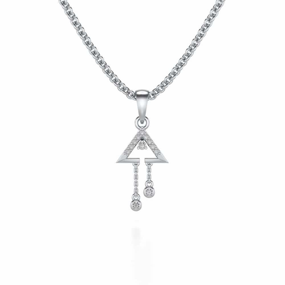 Fresh Sheen Silver Pendant - White Gold - Image 1