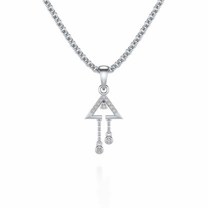 Fresh Sheen Silver Pendant - White Gold - Image 1