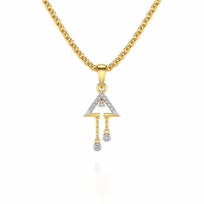 Fresh Sheen Silver Pendant - Yellow Gold - Image 1