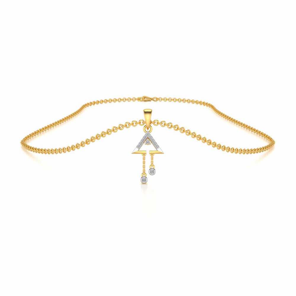 Fresh Sheen Silver Pendant - Yellow Gold - Image 3