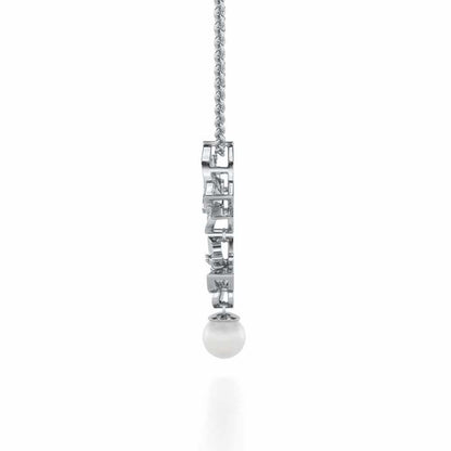 Fresh Wings Silver Pearl Pendant - White Gold - Image 3