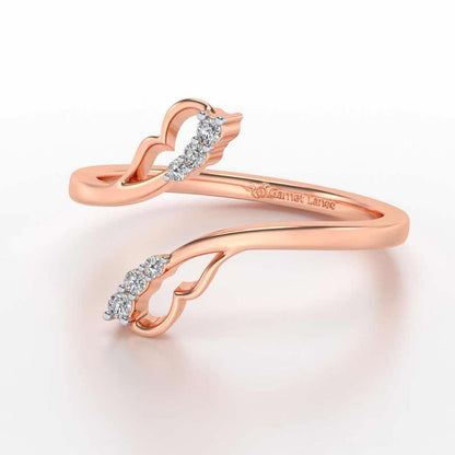 Fronds Silver Ring - Rose Gold - Image 2