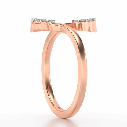 Fronds Silver Ring - Rose Gold - Image 3