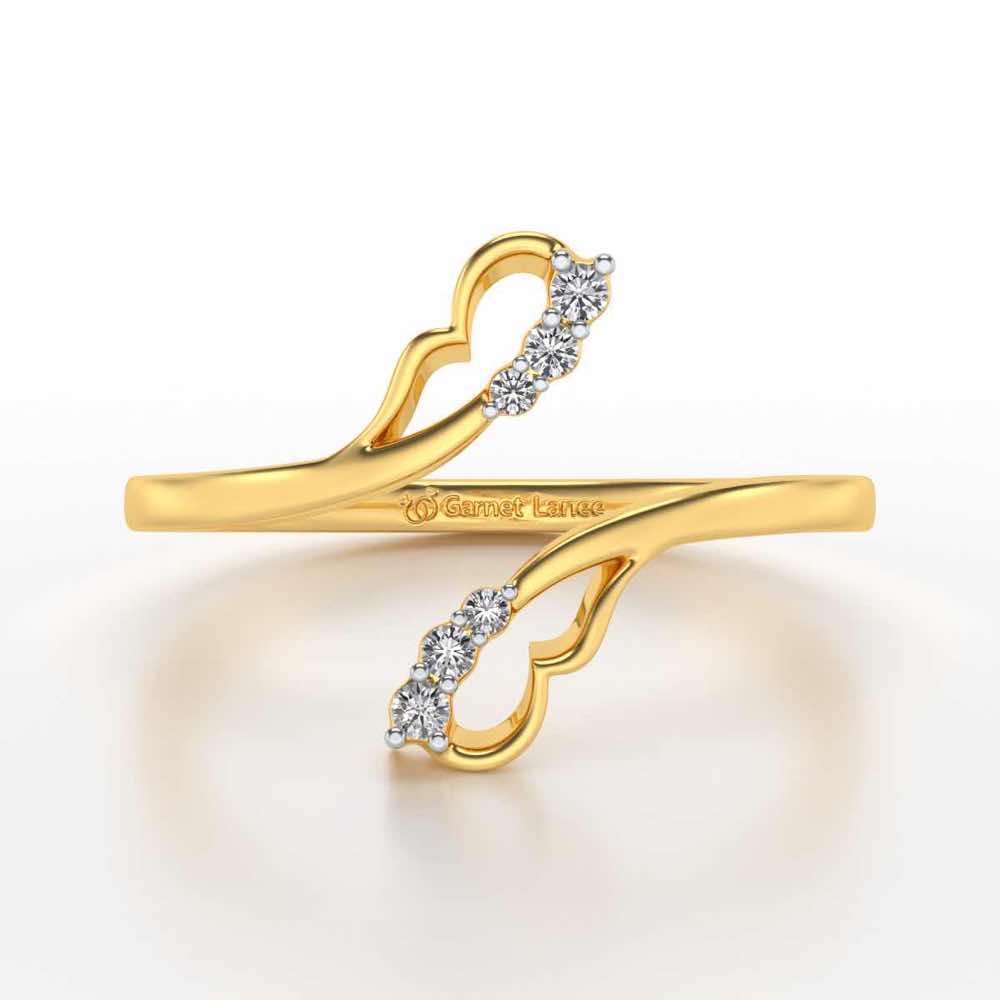 Fronds Silver Ring - Yellow Gold - Image 4