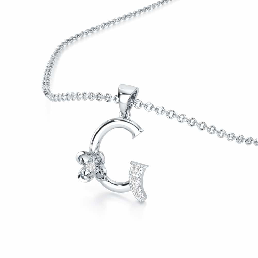 G-Glint Silver Pendant - White Gold - Image 2