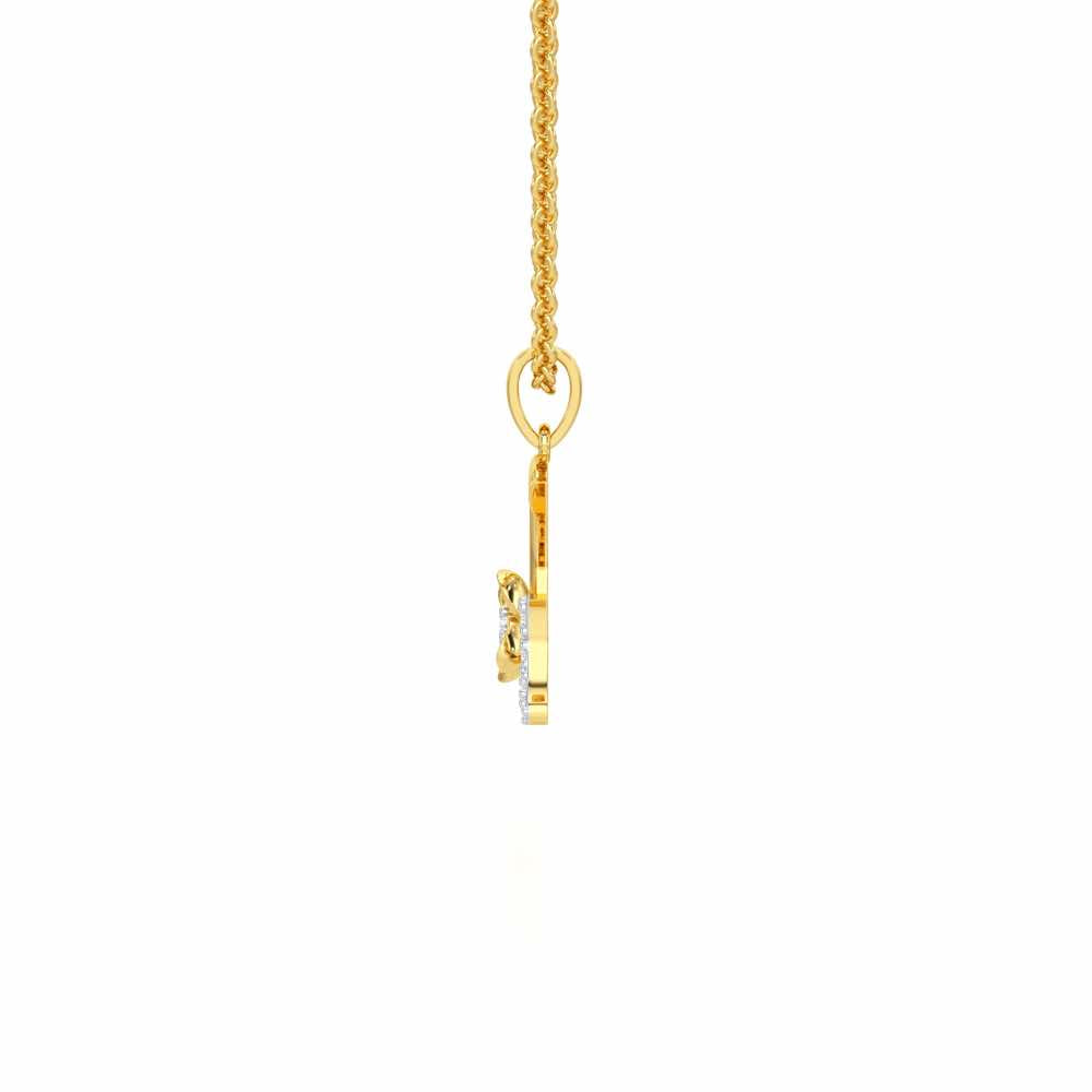 G-Glint Silver Pendant - Yellow Gold - Image 3