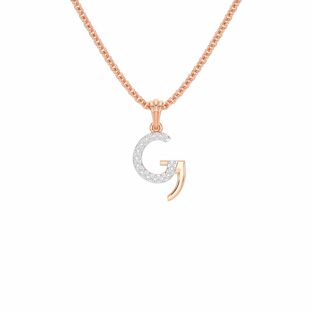 G-Luke Silver Pendant - Rose Gold - Image 1